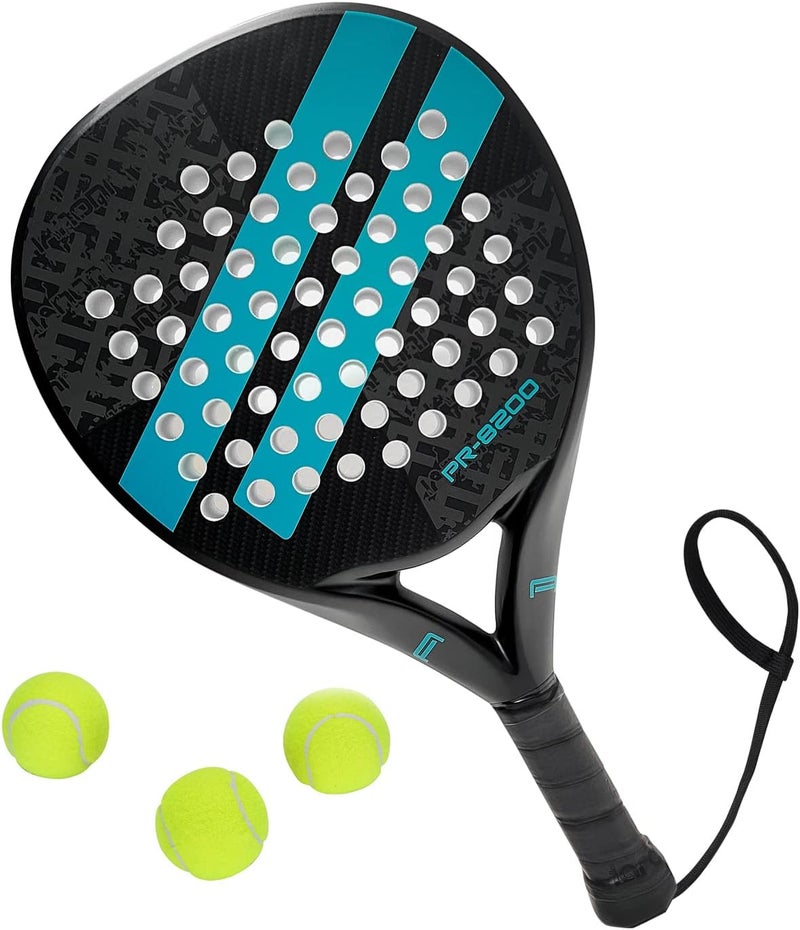 ianoni Padel Racket Carbon Fiber Surface with EVA Memory Flex Foam Core Padel Tennis Racquets Paddle Tennis Racket - Image 2